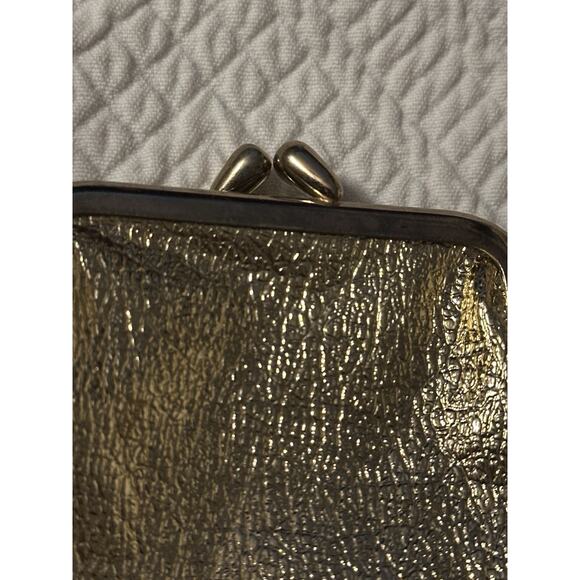 vintage St Thomas gold lame leather coin purse or cigarette holder bag 1960s - Picture 4 of 8